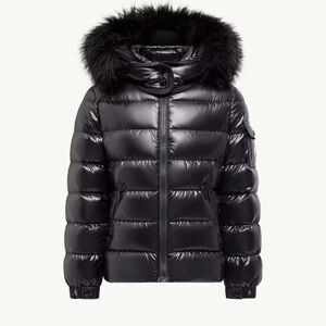 Moncler Black Puffer Jacket for Kids